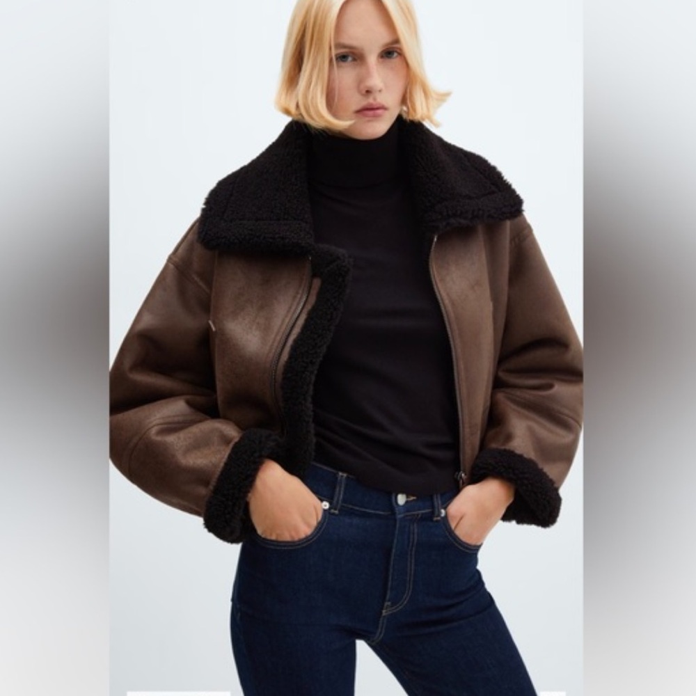 mango brown jacket